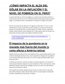 Cómo impacta el alza del dólar en la inflación y el nivel de pobreza en el Perú?