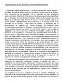 Características de la Legislación como fuente del derecho