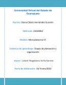 Etapas de planeación y organización