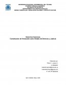 Constitución de Venezuela como Estado de Derecho y Justicia