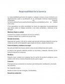 Responsabilidad de la Gerencia