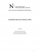 LICOR DE FRUTAS EN BASE A PIÑA