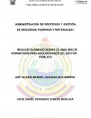 ANÁLISIS DE NORMATIVAS PARA ADQUISICIONES DEL SECTOR PÚBLICO