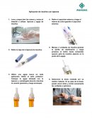 Aplicación de insulina con lapicera