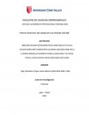 Informe financiero del restaurant Las Delicias Del Mar