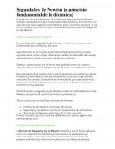 Segunda ley de Newton (o principio fundamental de la dinámica)