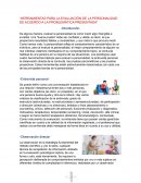 Herramientas para la evaluación de la personalidad de acuerdo a la problemática presentada