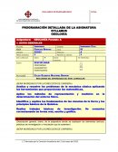 PROGRAMACIÓN DETALLADA DE LA ASIGNATURA SYLLABUS GEOLOGÍA