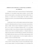 IMPORTANCIA DE GESTIÓN DE LA CALIDAD PARA LAS EMPRESAS ECUATORIANAS