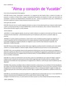 Guion radiofónico: ”Alma y corazón de Yucatán”