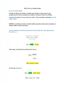 Error en Estado Estable. Página 1