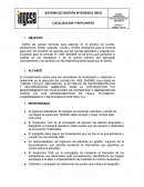 Procedimiento localización y replanteo