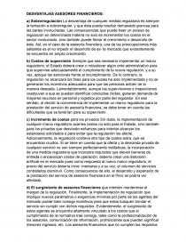 DESVENTAJAS ASESORES FINANCIEROS. Página 1
