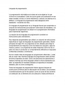 Lenguaje de programación.