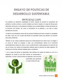 ENSAYO DE POLITICAS DE DESARROLLO SUSTENTABLE