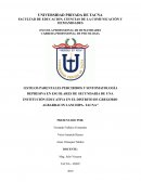 Estilos parentales y depresión: Estudio correlacional en escolares de secundaria