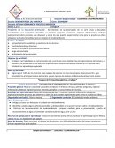 Situación de aprendizaje: “CUIDEMOS NUESTRO MUNDO"