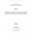 “Análisis de la situación social de la Pandemia por COVID-19 y sus consecuencias sociales en Chile”