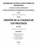 GESTIÓN DE LA CALIDAD EN LOS PROCESOS