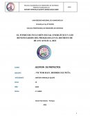PYOYECTO DE INVESTIGACION, EL FONDO DE INCLUSIÓN SOCIAL ENERGÉTICO Y LOS BENEFICIARIOS DEL PROGRAMA EN EL DISTRITO DE HUANCAVELICA