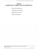LIDERAZGO Y DIRECCION DE PERSONAL