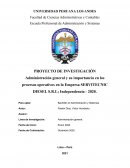 Administración general y su importancia en los procesos operativos en la empresa Servitecnic Diesel S.R.L