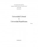 Universidad Colonial y Republicana