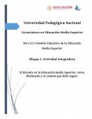 El docente en la Educación Media Superior, retos, Obstáculos y el camino que debe seguir