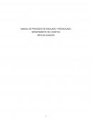 MANUAL DE PROCESOS DE ENCAJADO Y REENCAJADO DEPARTAMENTO DE LOGÍSTICA AREA DE ALMACÉN