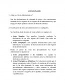 Cuestionario. ¿Qué es el Acto Administrativo?