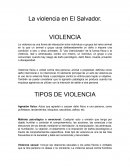 La violencia en El Salvador