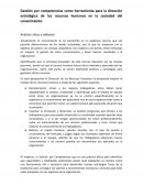 Gestión por competencias como herramienta para la dirección estratégica de los recursos humanos en la sociedad del conocimiento