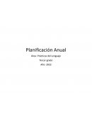 Planificación anual 3°Prácticas del lenguaje