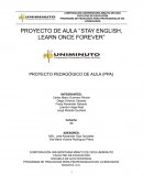 PROYECTO DE AULA “STAY ENGLISH, LEARN ONCE FOREVER”