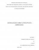GENERALIDADES SOBRE EL PRESUPUESTO EMPRESARIAL