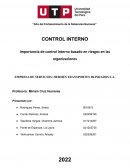 Importancia de control interno basado en riesgos en las organizaciones