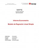 Informe Modelo de Regresión Lineal Econometría