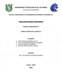 “TRASLADO DE ARMAS Y MUNICIONES”. Página 1