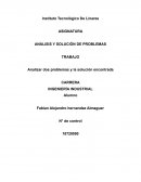 Analizar dos problemas y la solución encontrada