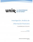 Investigación: Análisis de información financiera
