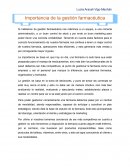 Importancia de la gestión farmacéutica