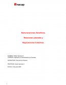 Remuneraciones, Beneficios, Relaciones Laborales y Negociaciones Colectivas