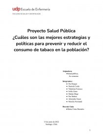 Mejores estrategias y políticas para prevenir y reducir el consumo de tabaco en la población. Página 1