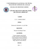 Informe de Laboratorio: Ley de Ohm
