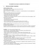 SUGERENCIAS PARA EL SERVICIO LITURGICO