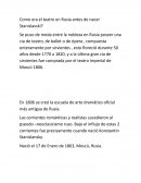 Como era el teatro en Rusia antes de nacer Stanislavski?