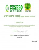 ANALISIS DE REFORMA POLITICO ELECTORAL PRESANTADA A LA CAMARA DE DIPUTADOS POR EL PRESIDENTE DE LA REPUBLICA