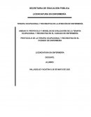 PROTOCOLO DE LA TERAPIA OCUPACIONAL Y RECREATIVA EN EL CUIDADO DE ENFERMERÍA