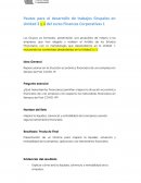 Pautas para el desarrollo de trabajos Grupales en Unidad 3 y 4 del curso Finanzas Corporativas