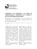 Artículo sobre el conductismo